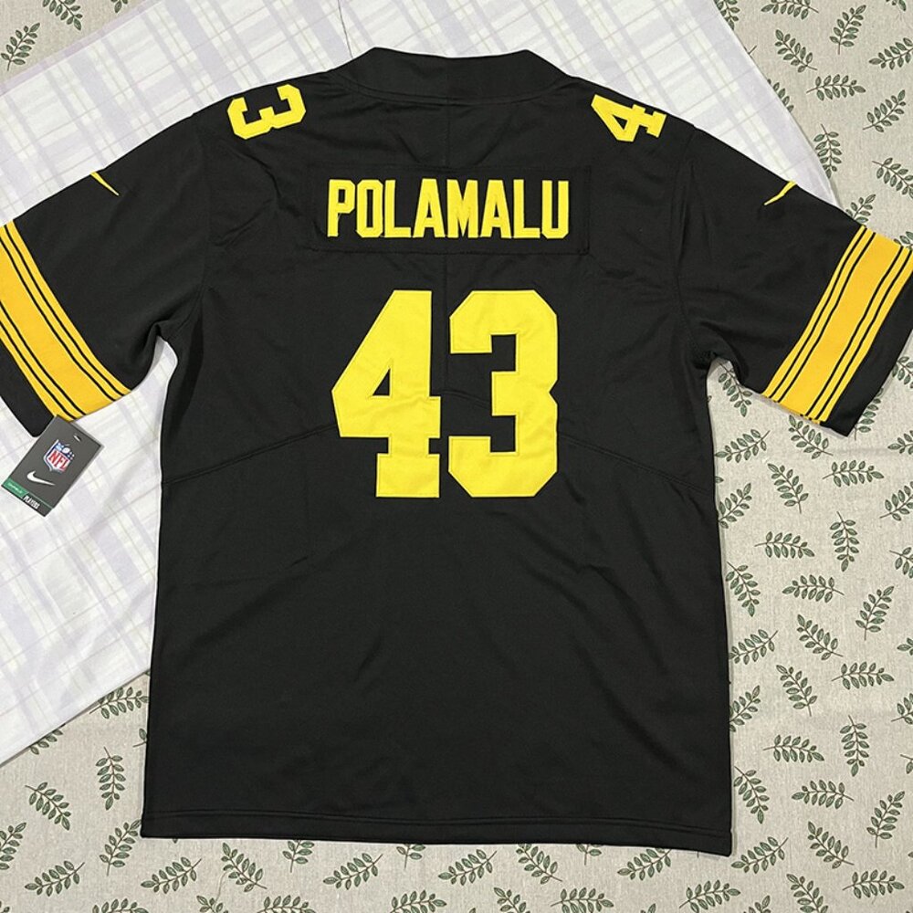 Nike NFL Pittsburgh Steelers Black Jersey #43 Polamalu - Picture 5 of 6